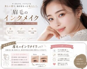Beauty Salon Lilyの眉毛アートメイク「インクメイク」の施術例と説明