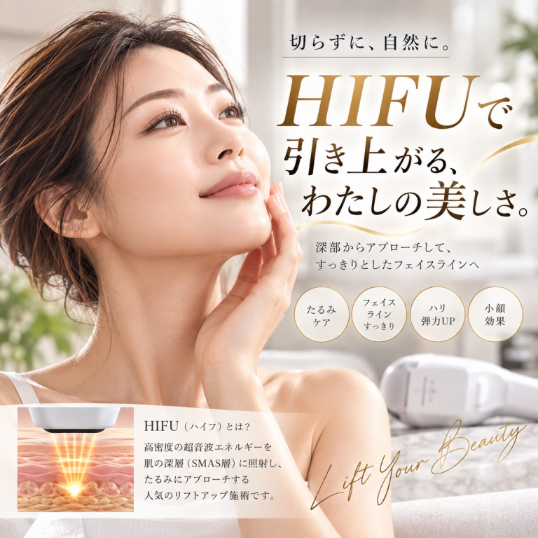 切らずに自然に。引き上がるフェイスライン｜小牧市の超音波リフトアップ Beauty Salon Lily